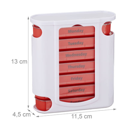 Pillbox 7 days 4 compartments English
