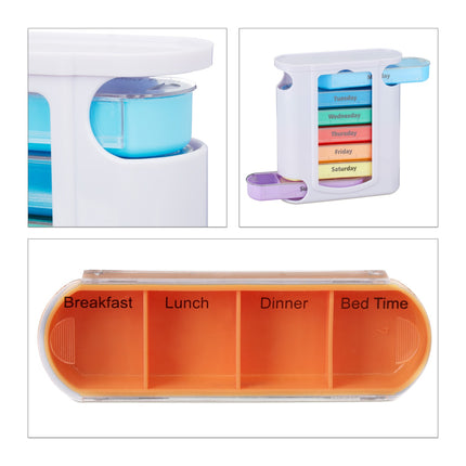 Pillbox 7 days 4 compartments English