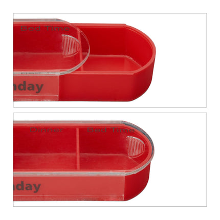 Pillbox 7 days 4 compartments English