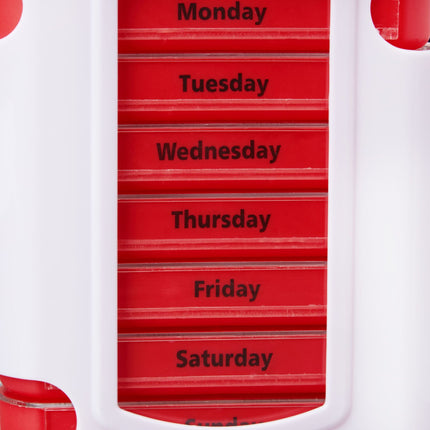 Pillbox 7 days 4 compartments English