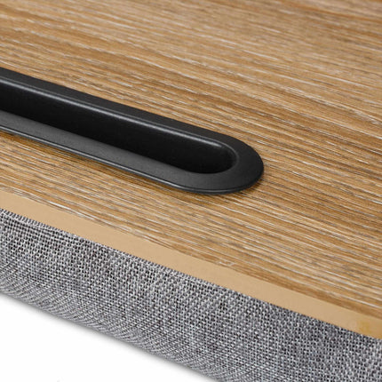 Pillow for laptop with mobile phone holder