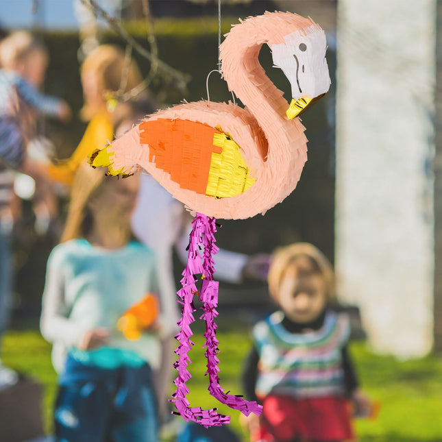 Pinata flamingo with club and mask