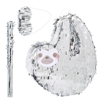 Pinata sloth with club and mask