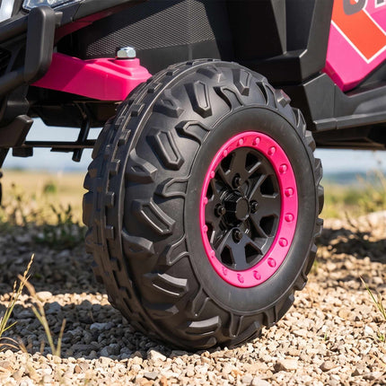 Pink 12V Kids Electric Car with Remote & LED Lights