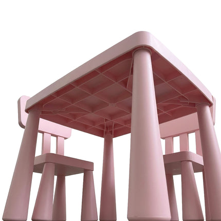 Pink 3-Piece Children's Table and Chair Set, Plastic
