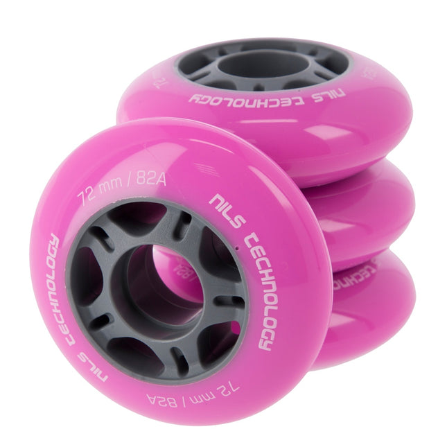 Pink 72x24mm 82A Skateboard Wheels, Set of 4