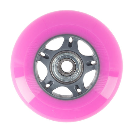 Pink 76x24 82A Wheels (4) + ABEC-7 Bearings (8) Set