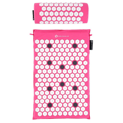 Pink Acupressure Mat Set – Includes Mat and Pillow