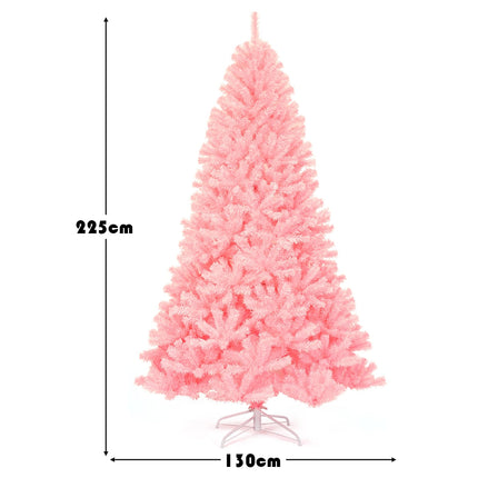Pink Artificial Christmas Tree, 225 cm, PVC Material