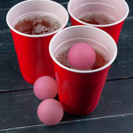 Pink Beer Pong balls in a set of 100