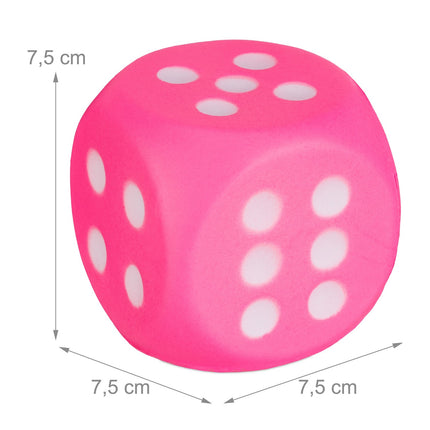 Pink Foam Dice Set – 6 Soft Number Cubes for Kids