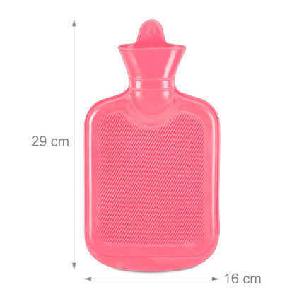 Pink Hot Water Bottle 1L – Leak-Proof, Pain Relief
