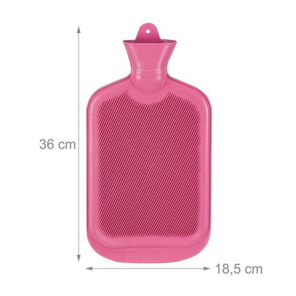 Pink Hot Water Bottle 2L