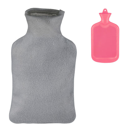 Pink Hot Water Bottle with Cover, 1.5L