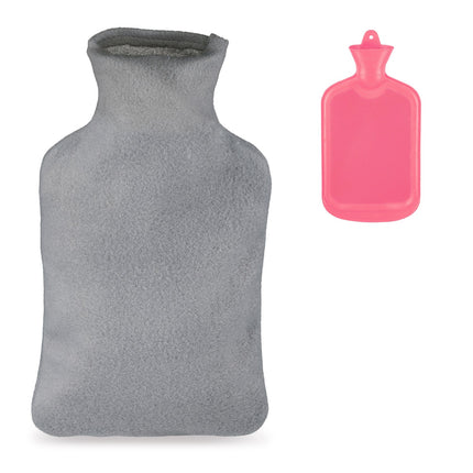 Pink Hot Water Bottle with Cover, 1.5L