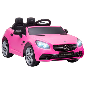 Pink Kids Electric Car with LED Lights & Music, 3-5 km/h