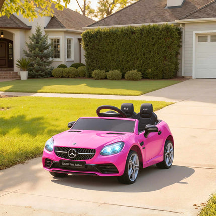 Pink Kids Electric Car with LED Lights & Music, 3-5 km/h