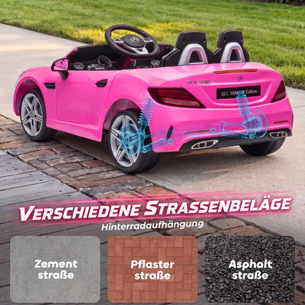 Pink Kids Electric Car with LED Lights & Music, 3-5 km/h