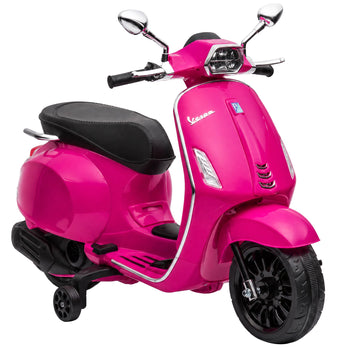 Pink Kids Electric Vespa Motorcycle with Music & Lights