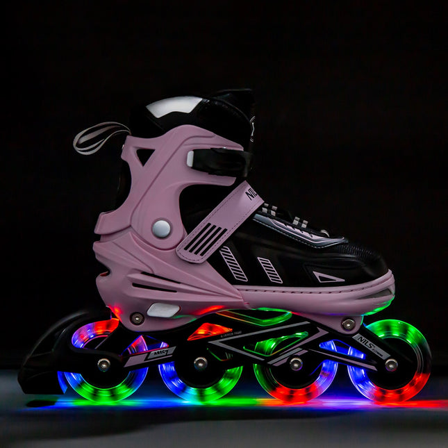 Pink LED Inline Skates, Size L (39-42)