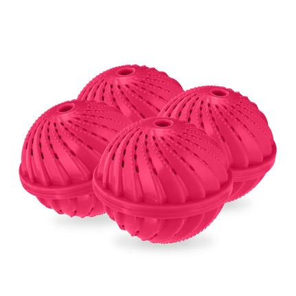 Pink Laundry Balls, Set of 4 – Eco-Friendly, Reusable