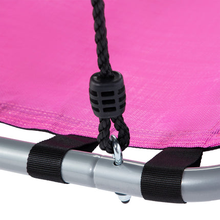 Pink Saucer Swing for Kids, Outdoor Fun Seat