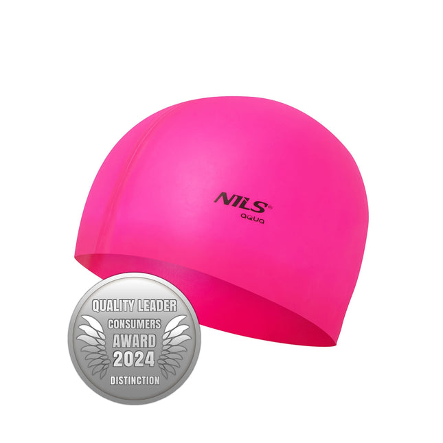 Roze siliconen badmuts - effen kleur