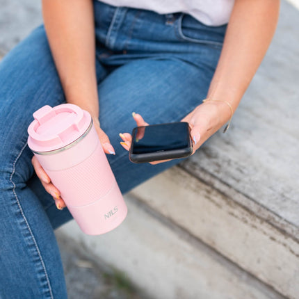 Pink Thermal Cup – Insulated, Leak-Proof, 9 oz