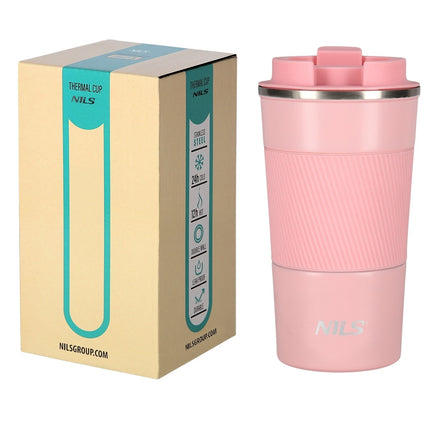 Pink Thermal Cup – Insulated, Leak-Proof, 9 oz