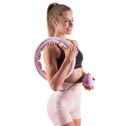 Pink Weighted Hula Hoop with Counter & Waist Support
