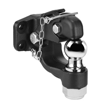 Pintle Hook Hitch, 20,000 lb, 2-Inch Ball, Mount Kit