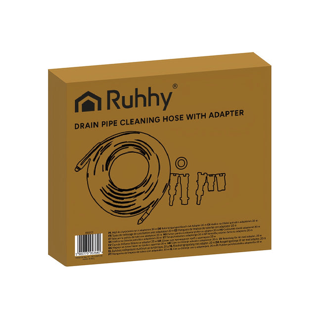 Pipe Cleaning Hose with Adapter, 15m Length