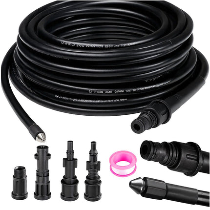 Pipe Cleaning Hose with Adapter, 20m Length