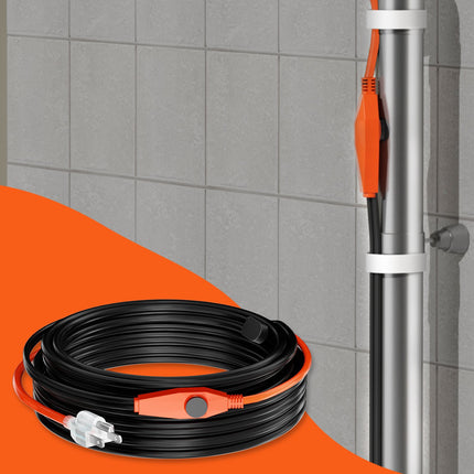 Pipe Heating Cable 25 m, 23 W/m, Built-In Thermostat, IP68