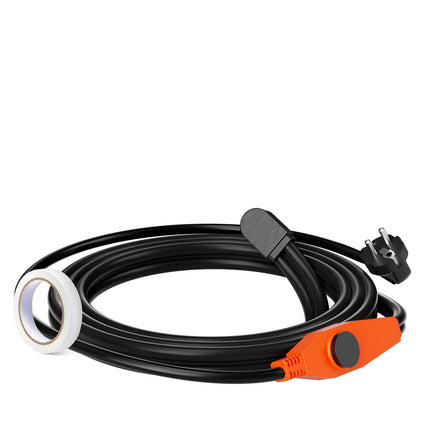 Pipe Heating Cable, 2 m, 23 W/m, Built-In Thermostat, IP68