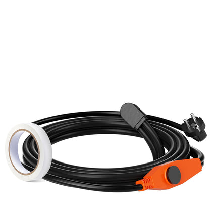 Pipe Heating Cable with Thermostat, 4 m, 23 W/m, IP68 Waterproof