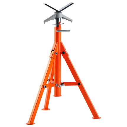 Pipe Jack Stand, 2500 lb V-Head, 27-52 in Adjustable