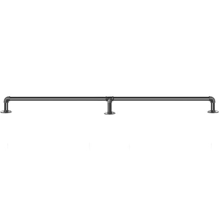 Pipe Stair Handrail, 6 Ft Carbon Steel Wall Mount, 440 Lb