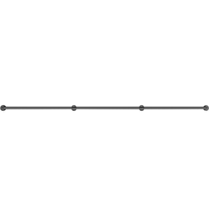 Pipe Stair Handrail Kit, 10 Ft, Wall-Mount, Black