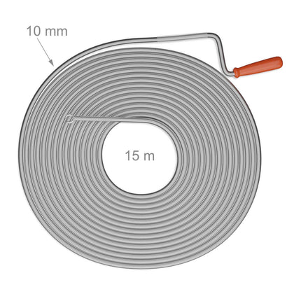 Pipe cleaning spiral with claw
