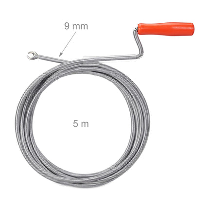 Pipe cleaning spiral with claw