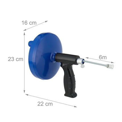 Pipe cleaning spiral with crank