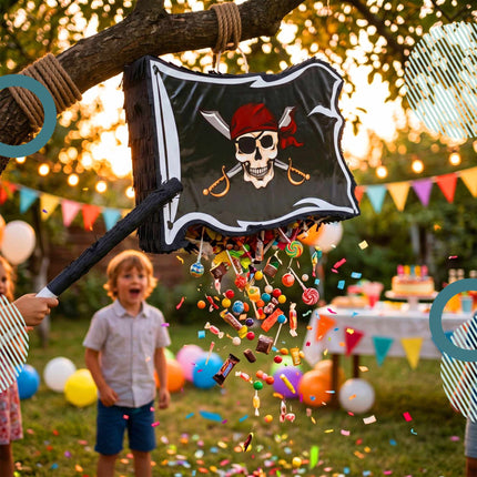 Pirate Flag Pinata Set – Stick And Eye Mask