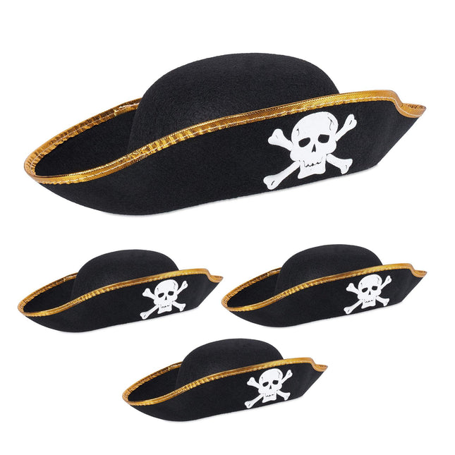 Pirate hat, set of 4
