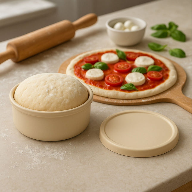 Pizzadeeg rijsbak set met deksels - 4-delig