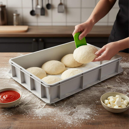 Pizza Dough Proofing Box with Lid, Holds 12–16 Balls
