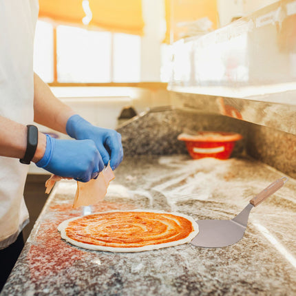 Pizza Slider with light brown wooden handle