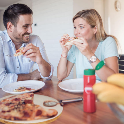 Pizza board in bamboo, 2 pcs, with baking paper