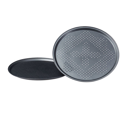 Pizza plate perforated set