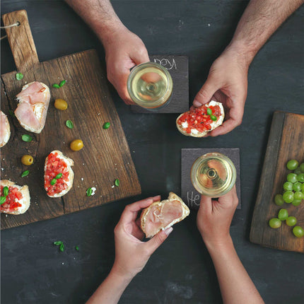 Placemats made of slate, 8 pcs., with box